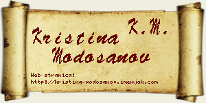 Kristina Modošanov vizit kartica